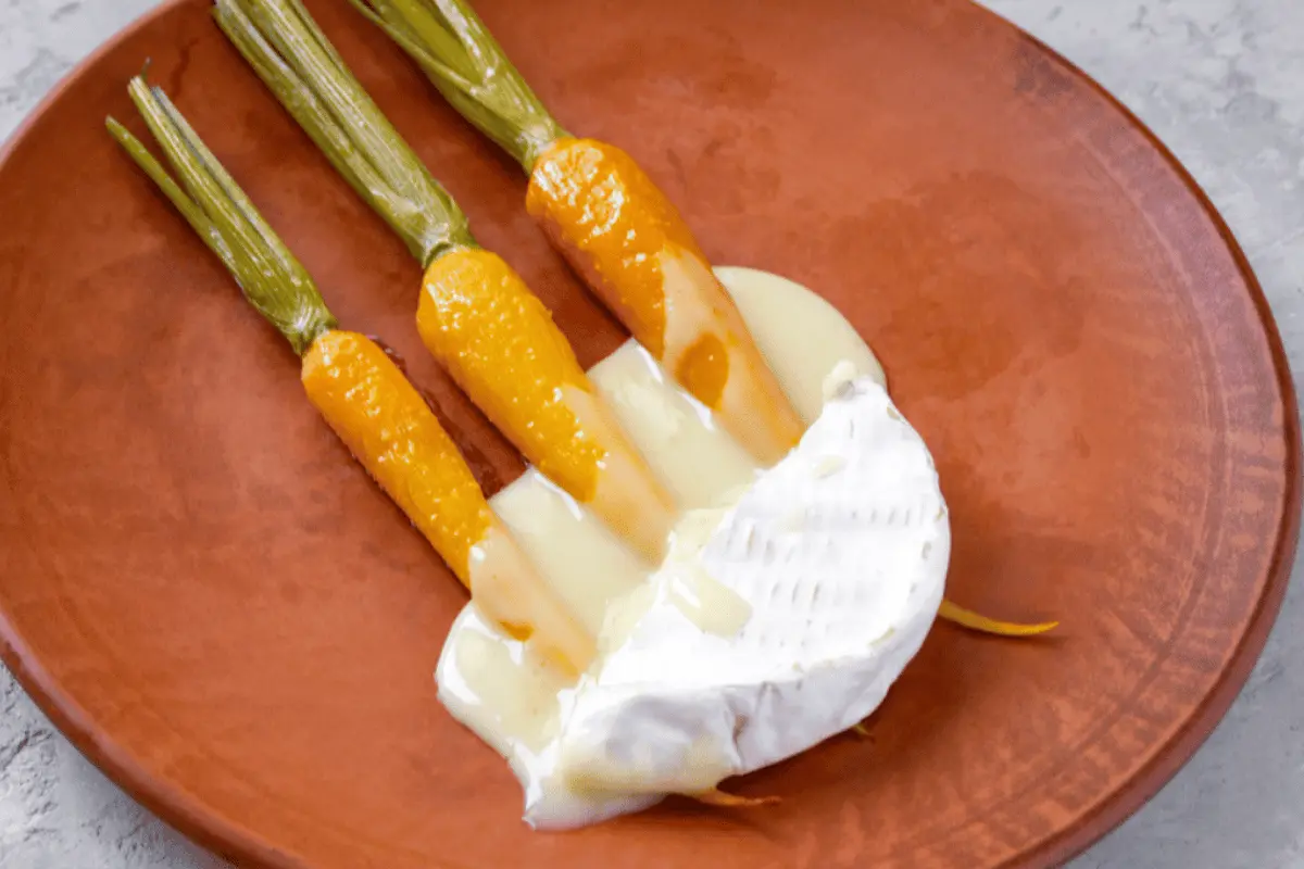 Hot Honey Roasted Carrots with Goat Cheese Recipe