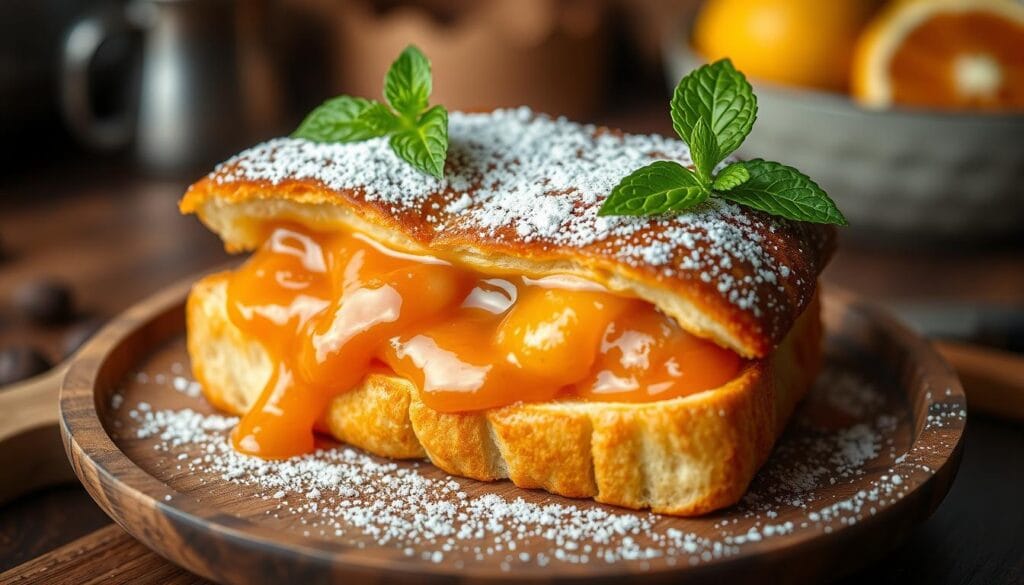 stuffed brioche toast orange marmalade